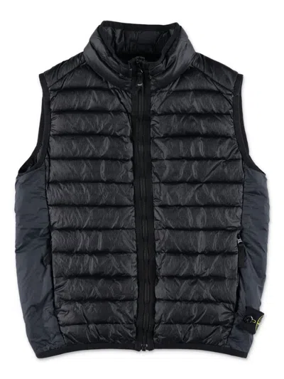 Stone Island Kids' Compass-badge Gilet In Black