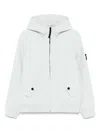 Stone Island Compass-badge Hooded Jacket In Blue