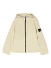 Stone Island Compass-badge Hooded Jacket In Yellow