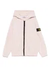 Stone Island Compass-badge Hoodie In 粉色