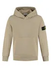 Stone Island Compass-badge Hoodie In Brown