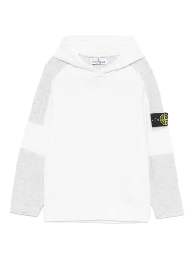 Stone Island Kids' Compass-badge Hoodie In Neutrals