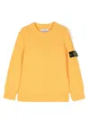 Stone Island Compass Badge Knitted Jumper In Yellow