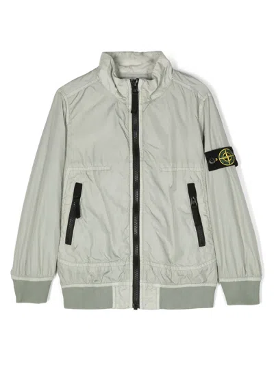 Stone Island Kids' Compass-badge Lightweight Jacket In Green