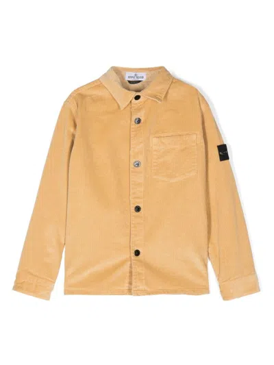 Stone Island Kids' Compass-badge Overshirt In Neutrals