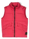 Stone Island Compass-badge Padded Gilet In Red