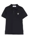 Stone Island Compass-badge Polo Shirt In Blue