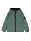 Stone Island Kids' Compass-badge Puffer Jacket In Sage Grün