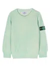 Stone Island Compass-badge Ribbed Jumper In Green