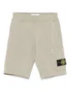 Stone Island Compass-badge Shorts In Green