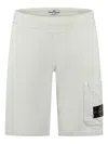 Stone Island Compass-badge Shorts In Neutrals