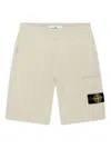 Stone Island Compass-badge Shorts In Neutrals