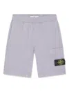 Stone Island Compass-badge Shorts In Purple