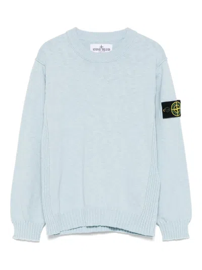 Stone Island Kids' Compass-badge Sweater In Blue