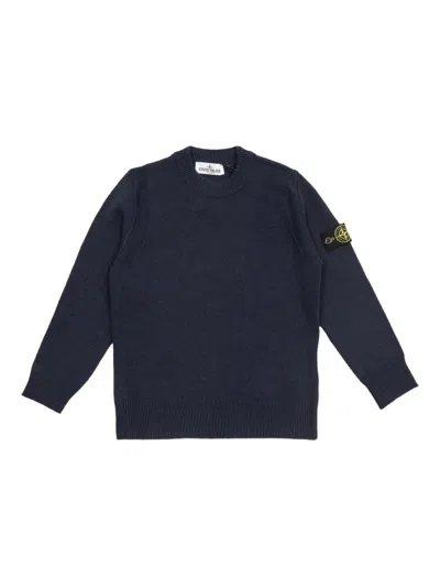 Stone Island Kids' Compass-badge Sweater In Black