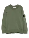 Stone Island Compass-badge Sweater In Green