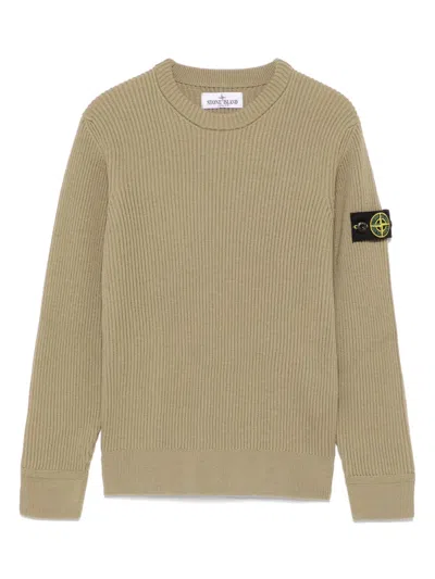 Stone Island Kids' Compass-badge Sweater In Green