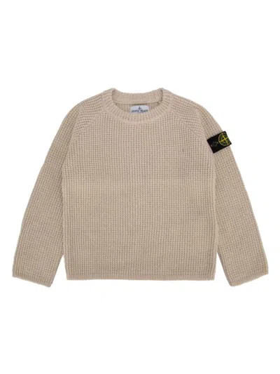 STONE ISLAND JUNIOR COMPASS-BADGE SWEATER