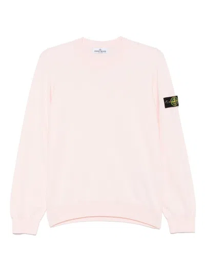 Stone Island Kids' Compass-badge Sweater In Pink