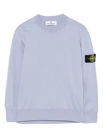 Stone Island Kids' Compass-badge Sweater In Purple