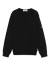 Stone Island Compass-badge Sweatshirt In Black