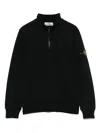 Stone Island Compass-badge Sweatshirt In Black