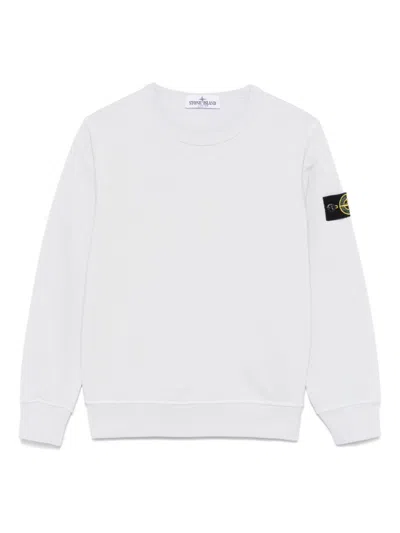 Stone Island Kids' Compass-badge Sweatshirt In Blue
