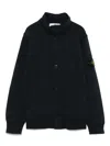 Stone Island Compass-badge Cardigan In Blue