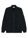 Stone Island Compass-motif Cotton Cardigan In Blue