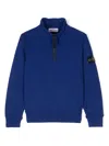 Stone Island Compass-badge Sweatshirt In Blue