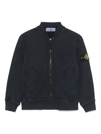 Stone Island Kids' Compass-badge Sweatshirt In Blue