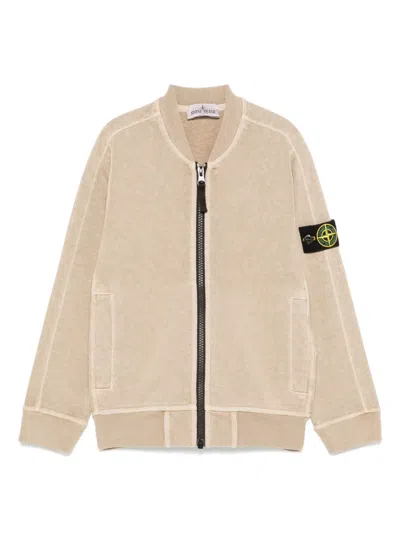 Stone Island Kids' Compass-badge Sweatshirt In Brown