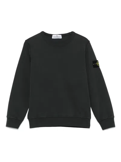 Stone Island Kids' Compass-badge Sweatshirt In Grey