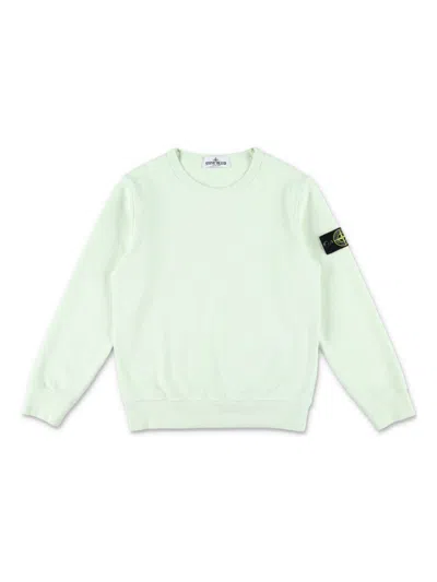 Stone Island Kids' Compass-badge Sweatshirt In Clorophil