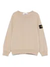 Stone Island Compass-badge Sweatshirt In Neutrals