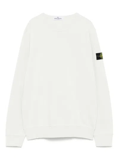 Stone Island Kids' Compass-badge Sweatshirt In Neutrals