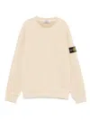 Stone Island Compass Badge Sweatshirt In Nude