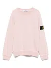Stone Island Compass-badge Sweatshirt In Pink