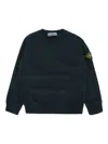 Stone Island Compass-motif Crewneck Jumper In V0120|navy Blue