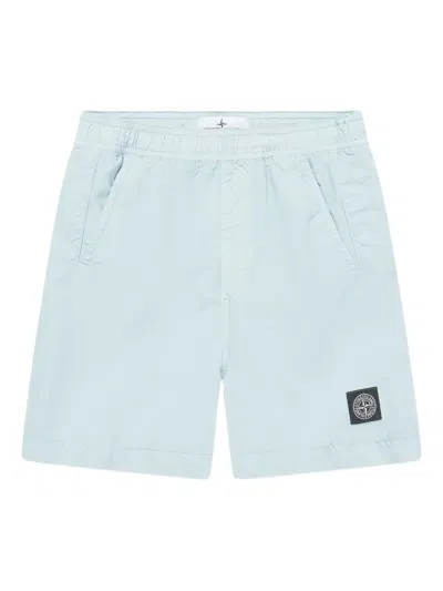 Stone Island Junior Kids' Compass-badge Swim Shorts In Blue