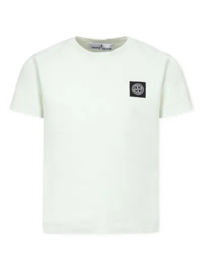 Stone Island Kids' Compass-badge T-shirt In Green