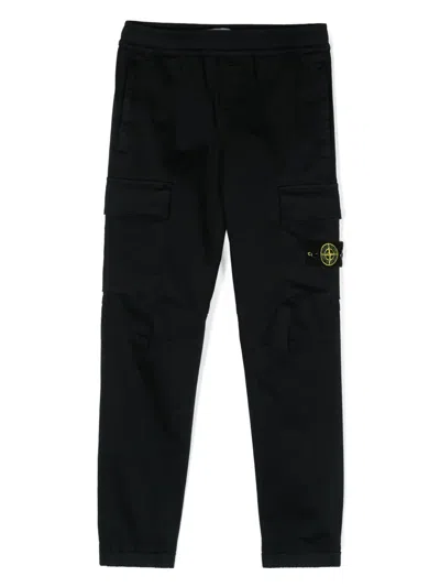 STONE ISLAND COMPASS-BADGE TAPERED TROUSERS