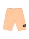 Stone Island Compass-badge Track Shorts In Orange