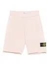 Stone Island Compass-badge Track Shorts In Pink
