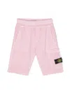 Stone Island Compass-badge Track Shorts In Pink