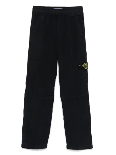 Stone Island Kids' Compass-badge Trousers In 蓝色