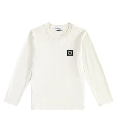 Stone Island Kids' Compass Cotton Jersey T-shirt In Beige