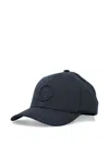 Stone Island Logo-patch Cotton Cap In Blue