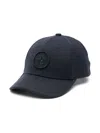 Stone Island Logo-patch Cotton Cap In Blue