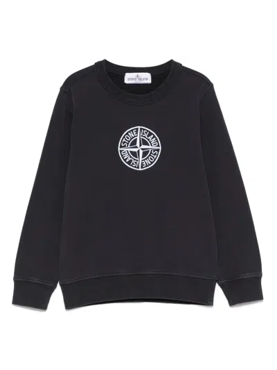 STONE ISLAND COMPASS-EMBROIDERED SWEATSHIRT